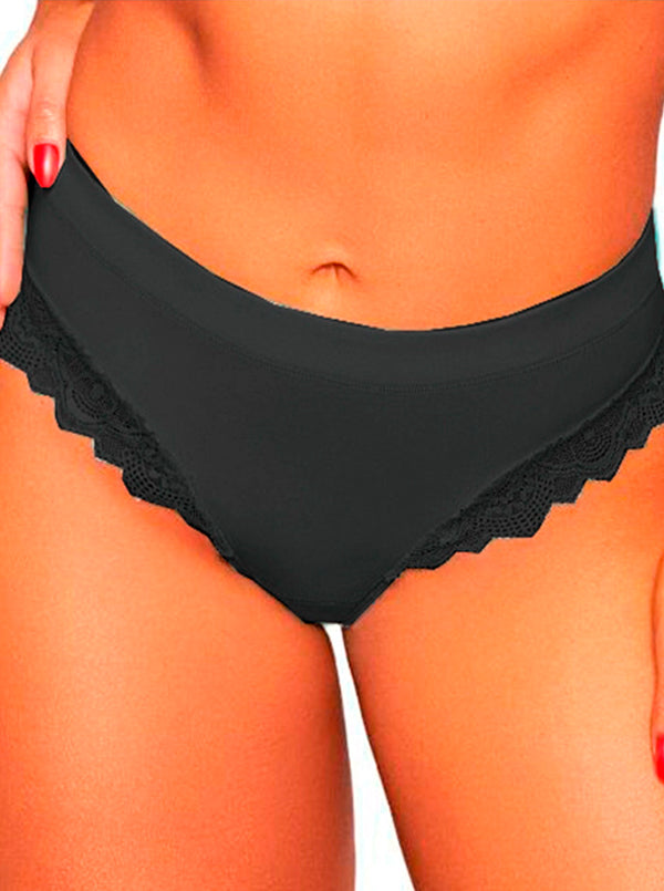 Confortable Lace/trim Thong Panty